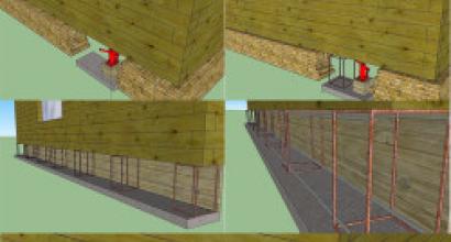 Замена и усиление фундамента под стоящим деревянным домом